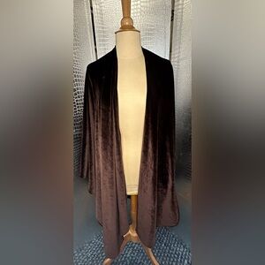 A Brod Vintage Chocolate Brown Velvety Cape